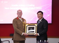 Defense leader tours U.K.’s military barracks and defense group